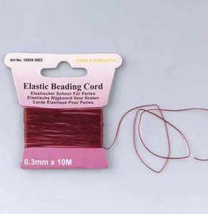 H&C Fun 10829-3003 Elastic beading cord 0,3mm Red**