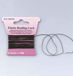 H&C Fun 10829-3002 Elastic beading cord 0,3mm Black**