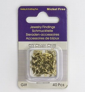 H&CFun 12016-1604 Metal Charms Chili (peper), goud circa 5mm