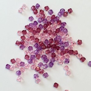 H&CFun 10211-0602 Acryl Diamond shape beads Purple