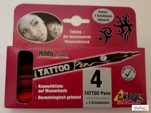 HobbyLine 62170 Body tattoo pennen/sjablonen set