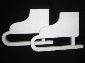 Styropor snijvorm Kunstschaatsen mini 10cm (set van 2)