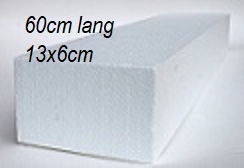 Styropor/Piepschuim balk 60cm 13x6cm LAATSTE