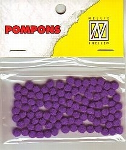 Mini pompons POM010 Paars