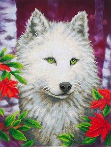 Diamond Painting DD 7.007 White Wolf 45,7x35,5cm