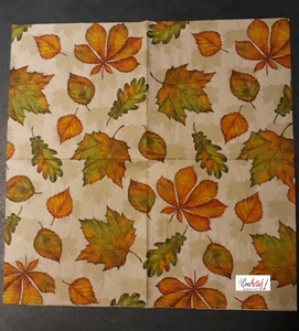 Servet PS82967 Herfstbladeren ''Leaf Varity''  5 stuks