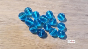 Glaskralen transparant KH1954 10mm/15 stuks Blauw