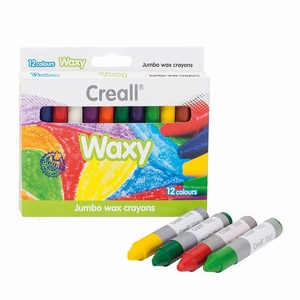 Creall 08340-161074 Waxy Jumbo wax crayons 12 kleuren