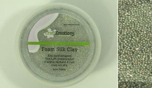 Craftemotions-foamball-clay-0501 Zilver-glitter