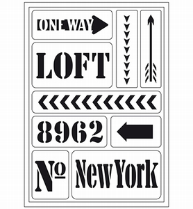 VIVA Decor Flex Stencil 4004.092.00 New York Loft A5