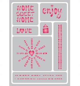 Pronty Sticky Stencil 487.012.028 Home Sweet Home A5