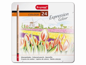 Bruynzeel 7705M24 kleurpotloden 24, blik Expression