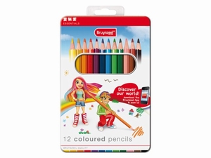Bruynzeel 8505M12B 12 coloured pencils, blik**
