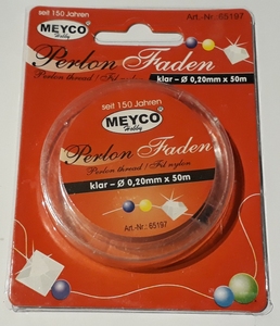 Meyco 65197 Perlondraad transparant 0,2mm / circa 50meter