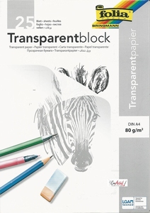Folia 8000/25 Transparant ontwerp blok A4/25vel