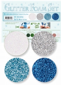 Leane Creatief 25.5206 Glitter Foam set 3 Blue tones