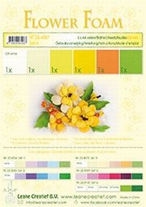 Leane Creatief Flower Foam 25.4087 set 4 Gele bloemtinten