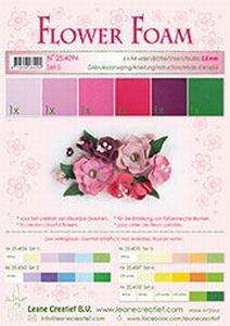 Leane Creatief Flower Foam 25.4094 set 5 Roze/Rood tinten