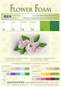Leane Creatief Flower Foam 25.4100 set 6 Wit-Groene tinten