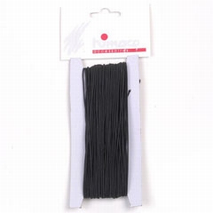 Himaco 3106.02 dun elastiek zwart 1mm 25meter