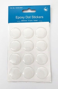 H&C Fun 12445-4501 Epoxy DOT stickers Rond transparant