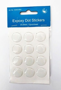 H&C Fun 12445-4502 Epoxy DOT stickers Rond transparant