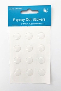 H&C Fun 12445-4503 Epoxy DOT stickers Rond transparant