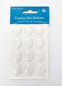 H&C Fun 12445-4511 Epoxy DOT stickers Ovaal transparant