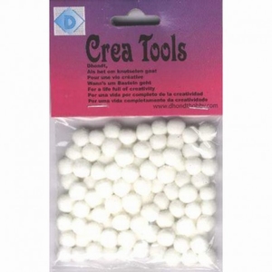 Crea Tools 470054 Chalking pompons wit ca 7mm/100stuks