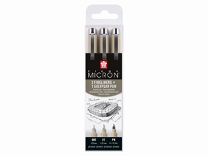 Sakura Pigma Micron set POXSDK3UR 2 fineliners+Everyday pen