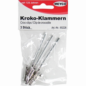Meyco 65226 Kroko-Klammern met staaf 8cm 3stuks