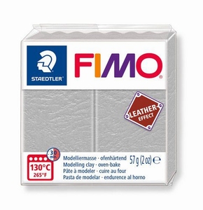Fimo Soft 8020-809 effect leather Dove grey