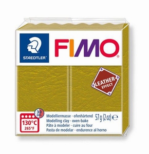Fimo Soft 8020-519 effect leather Olive green
