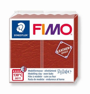 Fimo Soft 8020-749 effect leather Rust brown