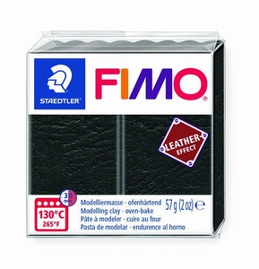 Fimo Soft 8020-909 effect leather Black