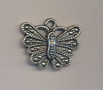 Sieradenhanger vlinder antiek zilver