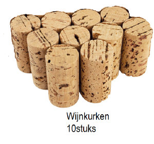 Kurken, wijnkurken 10stuks