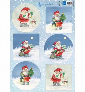 Marianne Design knipvel A4 HK1704 Hetty's Santa's
