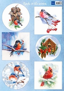 xMarianne Design knipvel A4 VK95718 Birds in the winter