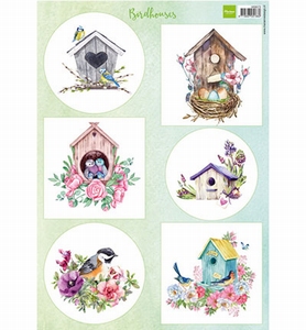 Marianne Design knipvel A4 VK9573 Birdhouses spring**