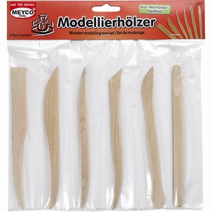 Meyco 14271 Modellierholzer/Modelleerhoutjes 6 stuks