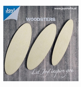 JoyCrafts Woodsters 6320/0002 Houten elipsen setje 3stuks
