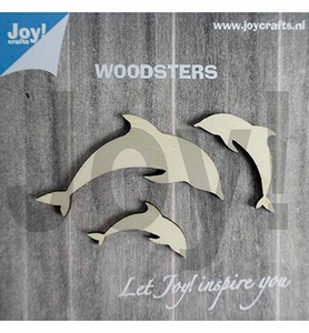 JoyCrafts Woodsters 6320/0006 Houten Dolfijnen in 3 maten