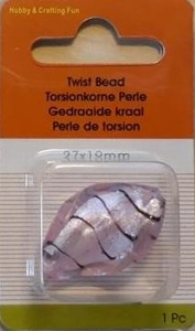 H&CFun 12022-7804 Acryl twist bead Roze