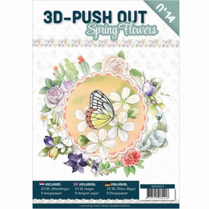 3D-Push Out boek 3DPO10014 Spring Flowers
