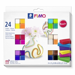 Fimo soft 8023-C24-1 Colours Pack Basic 24 kleuren 25gr.