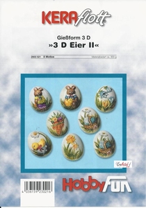 Gietvorm HobbyFun 2003021 3D eieren met motief ll