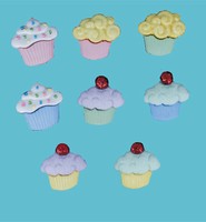 Add-ies 6380/0013 Knopen: Mini Sweet Treats cupcakes 8 stuks