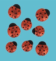 Add-ies 6380/0017 Knopen: Glitter Ladybugs 8 stuks