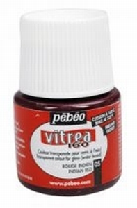 Pebeo 111005 Vitrea160 glasverf 05 Indian Red  (Gloss)